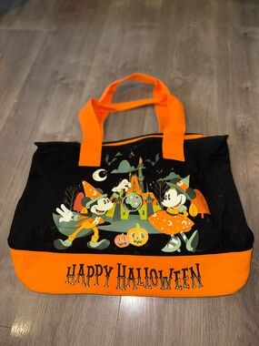 Disney Black & Orange Mickey and Minnie Halloween Tote